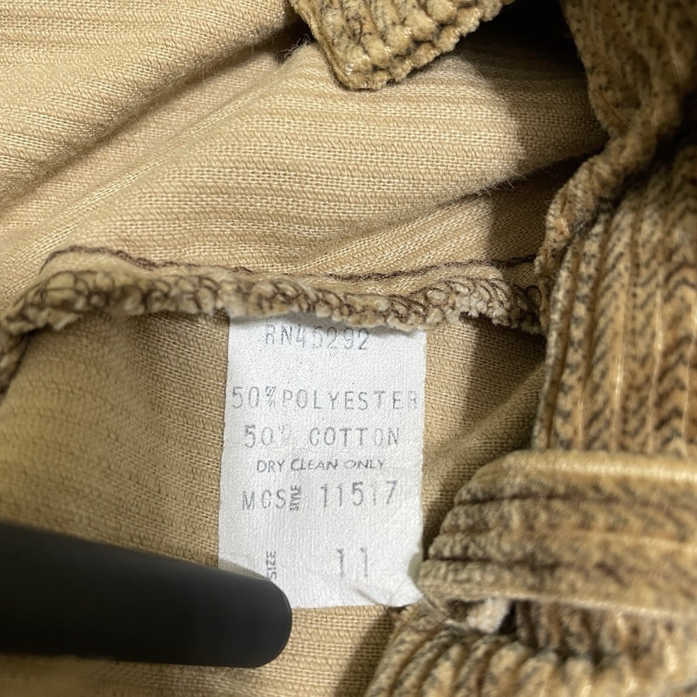 Vtg Womens Corduroy Pants Knickers Tan Cropped Equestrian Talon Zipper Sz 11 - Picture 13 of 16